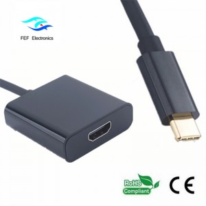 USB-typ c till HDMI-omvandlare av metallhölje Kod: FEF-USBIC-006